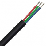 Securi-flex SFX/DS-7-2-3A-LSZH-BLK-1 Cable 1m (per metre) Defence Standard 7 x 0.2mm 3 Core Unscreened Black LSZH