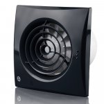 Blauberg CALM BLACK 150 S extractor fan 150mm black - pull cord, low noise, Zone 1
