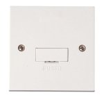 CLICK PRW050 POLAR 13A Fused Connection Unit with optional flex outlet, Polar white
