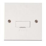 CLICK PRW050 POLAR 13A Fused Connection Unit with optional flex outlet, Polar white