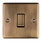 Eurolite EN1SWABB Enhance Decorative 1 gang switch, 10A, Antique Brass