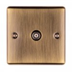 Eurolite EN1TVABB Enhance Decorative TV coaxial socket, Antique Brass