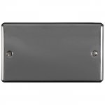 Eurolite EN2BBN Enhance Decorative double blank plate, Black Nickel