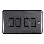 Eurolite EN4SWBNB Enhance Decorative 4 gang switch, Black Nickel