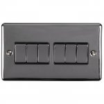 Eurolite EN6SWBNB Enhance Decorative 6 gang switch, Black Nickel