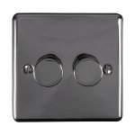 Eurolite EN2DLEDBN Enhance Decorative 2 gang dimmer, Black Nickel