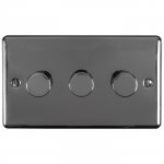 Eurolite EN3DLEDBN Enhance Decorative 3 gang dimmer, Black Nickel