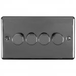 Eurolite EN4DLEDBN Enhance Decorative 4 gang dimmer, Black Nickel