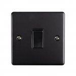 Eurolite EN1SWMBB Enhance Decorative 1 gang switch, Matt Black