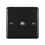 Eurolite EN1TVMBB Enhance Decorative TV coaxial socket, Matt Black