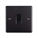 Eurolite ENINTMBB Enhance Decorative intermediate switch, Matt Black