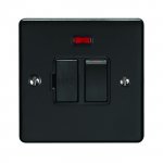 Eurolite ENSWFNMBB Enhance Decorative switched fuse spur with Neon Indicator, Matt Black