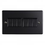 Eurolite EN6SWMBB Enhance Decorative 6 gang switch, Matt Black