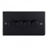 Eurolite EN4DLEDMBB Enhance Decorative 4 gang dimmer, Matt Black