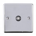 Eurolite EN1TVPCB Enhance Decorative TV coaxial socket, Polished Chrome