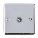 Eurolite EN1TVPCG Enhance Decorative TV coaxial socket, Polished Chrome