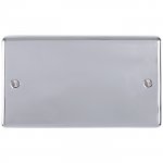 Eurolite EN2BPC Enhance Decorative double blank plate, Polished Chrome