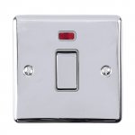 Eurolite EN20ASWNPCG Enhance Decorative 20A switch with neon indicator, Polished Chrome