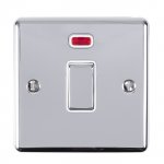 Eurolite EN20ASWNPCW Enhance Decorative 20A switch with neon indicator, Polished Chrome