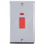 Eurolite EN45ASWNPCG Enhance Decorative 45A switch with neon indicator, Polished Chrome