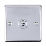 Eurolite ENT1SWPC Enhance Decorative 1 gang toggle switch, Polished Chrome