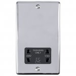 Eurolite ENSHSPCB Enhance Decorative shaver socket, Polished Chrome