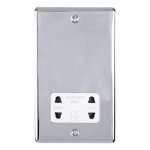Eurolite ENSHSPCW Enhance Decorative shaver socket, Polished Chrome