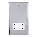 Eurolite ENSHSPCW Enhance Decorative shaver socket, Polished Chrome