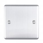 Eurolite EN1BSS Enhance Decorative single blank plate, Satin Stainless