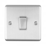 Eurolite EN1SWSSW Enhance Decorative 1 gang switch, Satin Stainless