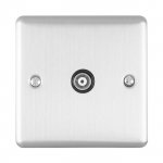 Eurolite EN1TVSSB Enhance Decorative TV coaxial socket, Satin Stainless