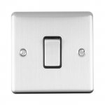 Eurolite ENINTSSB Enhance Decorative intermediate switch, Satin Stainless