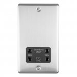 Eurolite ENSHSSSB Enhance Decorative shaver socket, Satin Stainless