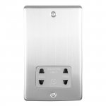 Eurolite ENSHSSSG Enhance Decorative shaver socket, Satin Stainless