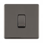 Eurolite ECBN1SWB Concealed 3mm 1 gang 10A 2Way switch, Black Nickel