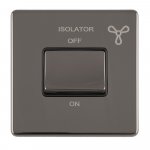 Eurolite ECBNFSWB Concealed 3mm 6A Fan Isolator switch, Black Nickel