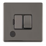 Eurolite ECBNSWFFOB Concealed 3mm 13A switched fuse spur with Neon, Black Nickel