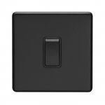 Eurolite ECMB1SWB Concealed 3mm 1 gang switch, Matt Black