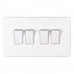 Eurolite ECW4SWW Concealed 3mm 4 gang switch, Matt White