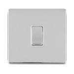 Eurolite ECPC1SWW Concealed 3mm 1 gang 10A 2Way switch, Polished Chrome