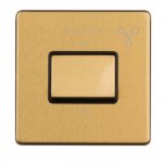 Eurolite ECSBFSWB Concealed 3mm 6A Fan Isolator switch, Satin Brass