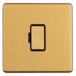 Eurolite ECSBUSWFB Concealed 3mm 13A Un-Switched fuse spur, Satin Brass