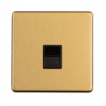 Eurolite ECSB1SLB Concealed 3mm telephone slave, Satin Brass