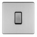 Eurolite ECSSINTB Concealed 3mm 1 gang Intermediate switch, Stainless Steel