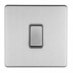 Eurolite ECSSINTG Concealed 3mm 2 gang Intermediate switch, Stainless Steel