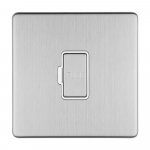 Eurolite ECSSUSWFW Concealed 3mm 13A unswitched fuse spur, Stainless Steel