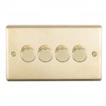 Eurolite SB4D400 Stainless steel 4 Gang dimmer, Satin Brass