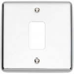 Eurolite EN-G1PC Enhance Decorative 1 gang grid plate, Polished Chrome