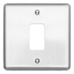 Eurolite EN-G1SS Enhance Decorative 1 gang grid plate, Stainless Steel