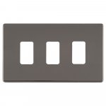 Eurolite EC-G3BN Concealed 3mm 3 gang grid plate, Black Nickel